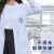 化学实验白大褂实验服学生医女长袖医生工作服室防护服护目镜三 女士纽扣袖[普通面料] 2XL