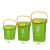 20升垃圾分类垃圾桶厨房手提桶圆桶10L带盖带提手大号厨余餐厨绿 8L手提储物桶绿色带漏网