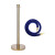 月桐（yuetong）皇冠头金色礼宾杆隔离护栏围栏 YT-D0633 含金色杆+金钩蓝色绒绳 950×320×51mm 1套