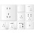 鸿雁开关面板X7系列白色家用墙壁暗装三孔16A插座三插电源面板窄边框
