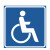 稳斯坦 WST5012 户外道路安全标识 交通指示牌边长60cm厚1.5铝牌注意限速限高慢牌 残疾人通道