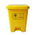 垃圾桶废物利器盒锐器盒一次性医院黄色圆形方形针头小型垃圾桶 黄色垃圾桶120L带轮