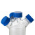 螺口三口/四口流动相液瓶 螺口储液瓶色谱溶剂瓶蓝盖丝试剂瓶HPLC 液相瓶盖 1孔