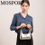 MOSPOKE银色腋下包韩国小众设计感牛皮手提法棍包质感包包女 红色