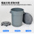 适用塑料桶圆形厨房工业环卫物业大容量加厚特 65L蓝色带盖加厚款