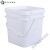 长方形桶加厚水桶储水塑料桶带盖小方桶方型密封桶20kg5升10L 长方形桶-5L-白色 装水10斤