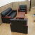 【链工】简约现代办公沙发接待室会客沙发会客区三人位单人位沙发茶几组合 黑色 1+1+3组合