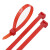 联嘉 红色尼龙扎带 主机装机园艺线缆桌面理线束线捆扎绑带 宽3.6mm×长150mm
