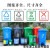 大号平口垃圾分类垃圾袋一次性可降解加大社区物业四色厨余塑料 绿色厨余垃圾60X80 50只