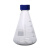 HKNA玻璃透明螺纹口丝口蓝盖试剂瓶锥形瓶子密封带刻度化学实验室取样 蓝盖锥形瓶250ml