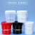 科睿才实验室用塑料桶酱料桶空胶桶密封油漆桶小白水桶带盖 5L-乳白色加厚-带盖 实验室塑料方桶 64836 
