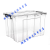 贝意品鱼缸高透明塑料特大号家用养殖周转箱养鱼养乌龟饲养箱透明乌龟缸 特大号(73.3*52*43cm)
