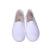 谋福（CNMF）懒人休闲一脚蹬工作胶鞋 白色棉帆布男女劳保鞋 （白色） 38 