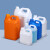 工业级带盖酒精桶塑料壶油桶酒壶密封桶塑料桶扁桶1L升-10L升多色可选可配置内盖 4L-乳白色