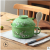 餐具一人食精致单身家用碗碟套装创意中式1人陶瓷器碗盘单人碗筷 绿色