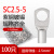 SC10/6/4窥口铜鼻子SC16/25SC35SC50/70平方-5/6/8/10/12冷压端子 SC2.5-5（100只）