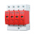 浪涌防雷保护器220V2P一级t1家用电涌模块4P40A60a380V 红色 80KA1P