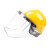 聚远 JUYUAN  电焊面罩 防护面屏防冲击防油飞溅 黄安全帽+支架+PC加厚包边屏  2套起售