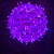 贝工 藤球灯挂树灯 户外亮化春节新年氛围灯 紫色 直径30cm 户外防水花园景观灯节庆灯