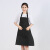 适用围裙定制LOGO印字工作服宣传厨房女男微防水礼品图案广告围裙 制服呢:黑色