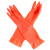 帮手仕手套 BSS-HY013 特长加厚型乳胶手套 防水耐磨防滑  45cm粉红色 M号 10副/捆
