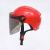 山头林村头盔来图定制logo印字刷图案厂家直销半盔骑行自行车电动车安全帽 红色+茶镜片 均码
