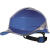 代尔塔102018 DIAMOND V钻石5型 ABS荧光绝缘安全帽 按钮式安全帽 102018蓝色