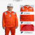 华尼尔防静电夏季工作服套装（吸湿排汗工艺）可定制LOGO橙色 橙色 3XL 45天