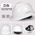 OIMG适用于安全帽工地国标ABS加厚透气 建筑施工头盔男白色红色蓝色超轻定制 国标V型经济透气款-10个装【白色】