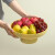 ku-life高脚干果盘水果盘可沥水果篮糖果盘网红零食点心托盘塑料茶点盘高足盘 黄色