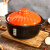 康舒（KANGSHU）耐高温大容量砂锅家用明火炖陶瓷煲汤石锅瓦煲沙锅 至味千叶橙3.4L 适合(3-5人使用)