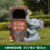 户外动物垃圾桶可爱卡通创意分类摆件景区幼儿园果皮箱玻璃钢雕塑 大象树桩垃圾桶