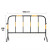 铁马护栏镀锌管临时施工围栏市政隔离路栏道路移动安全防护栏围挡 5斤黑黄1m高*1.5m长