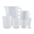 84液量杯 塑料刻度杯100ml 250ml 500ml 84液量杯耐用加 量杯六件套(无盖)