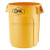 圆形塑料桶储物桶带盖大号垃圾桶户外小区物业塑料环卫桶加厚 特厚75升红(配盖子)