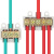 承琉T型接线端子大功率线夹电线分线器接线柱快速接头卡子导线接线器 一进二出丨1-6平方丨ZK-306红色