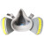 普达 防毒面具半面罩 喷漆焊接农药防尘防甲醛（防酸性气体和蒸汽）410+P-E-1+护目镜