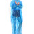 易美丽诺 LC0081 一次性分体连脚旅游简易雨衣套装 蓝色松紧袖（单套装）