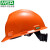 梅思安V-Gard安全帽 ABS/PE超爱戴一指健安全帽 建筑工地电力施工新国标安全帽 橙色（标准款） PE-超爱戴