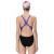 英发（YINGFA） 游泳衣女士三角连体泳衣游泳训练比赛976无胸垫 976-1黑拼绿紫 L