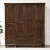 印作美式实木衣柜白蜡木原木四门储物对开门衣橱复古乡村家具 实木衣柜【2米】