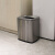 迪恩斯（DEANS）不锈钢欧式垃圾桶直投方桶奢华客厅厨房家庭用简约卫生间厕所小号无盖卧室8L 不锈钢