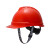 固安捷 红色安全帽 工地头盔ABS加厚透气 防砸防穿刺 1顶
