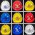 OLOEY安全帽工地施工程建筑工人ABS国标加厚防护头盔定制印字 安全帽黄色