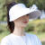 畅桑风扇帽成人充电帽女夏季沙滩遮阳帽运动户外空顶帽太阳帽 格子图案-卡其色（带风扇） 均码（55-60cm）可调节