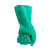 赛立特 丁腈防化手套 植绵衬里 防水耐酸碱 绿色 31.5CM 1副/包 L18501-8 1包