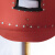红钢纸板电焊面罩手把帽子焊工面具加厚防火手持焊接面罩 红色