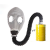 沁度防毒面具长管呼吸器化工全面罩橡胶滤毒罐导气管 唐人0.5米导气管