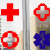 普力捷 红十字安全警示标识贴纸 A款红色中号 起定量10张工业品定制