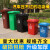 户外垃圾桶240升容量挂车分类带盖商用120小区室外大号环卫箱 100升加厚[蓝色] 可回收物